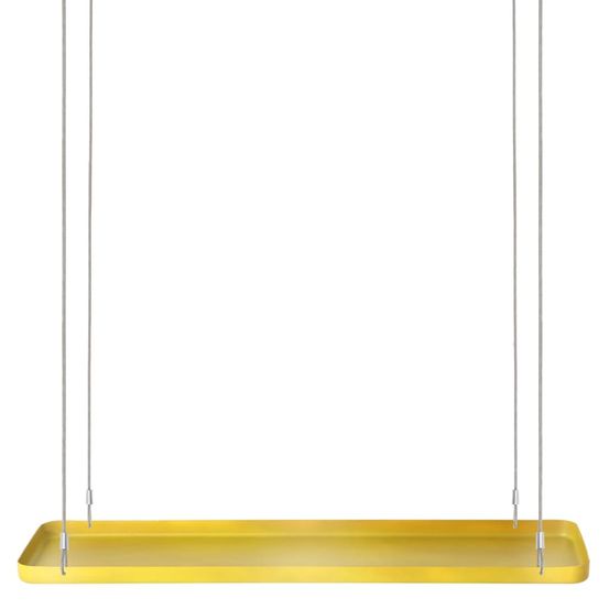 Plateau suspendu pour plantes rectangulaire doré l