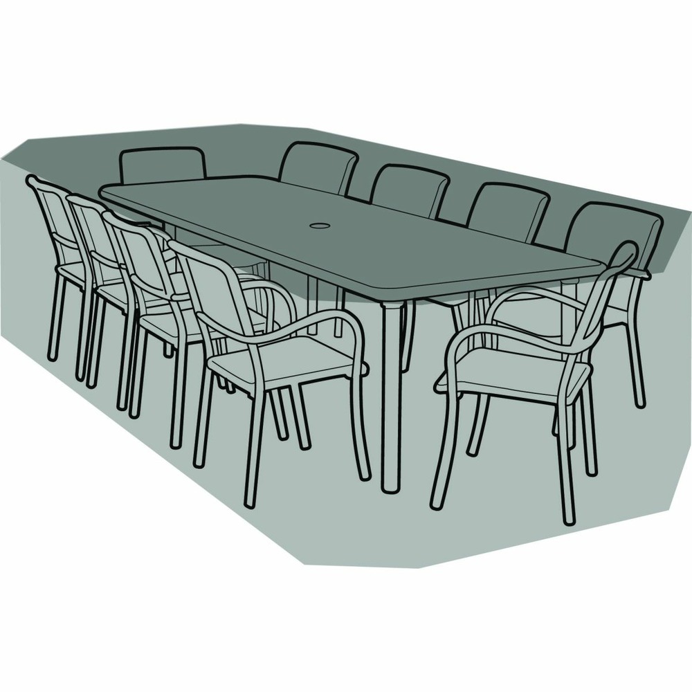 Housse de protection salon de jardin rectangulaire 10 places