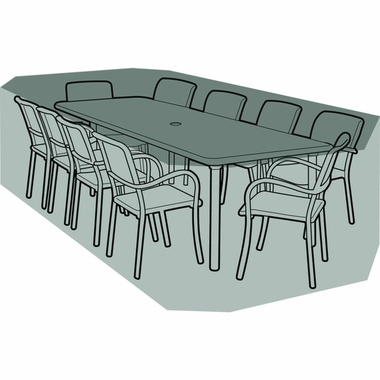 Housse de protection salon de jardin rectangulaire 10 places