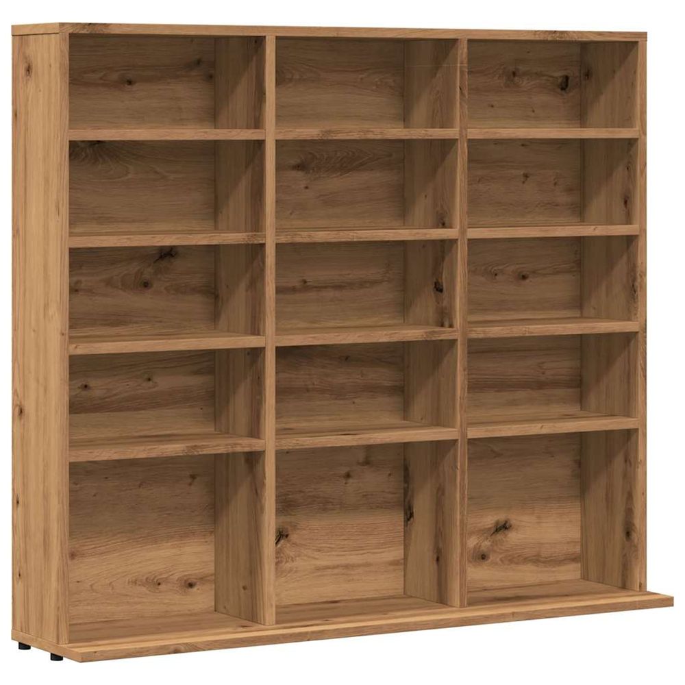 Armoire à cd chêne artisanal 100x23x89,5 cm bois d'ingénierie
