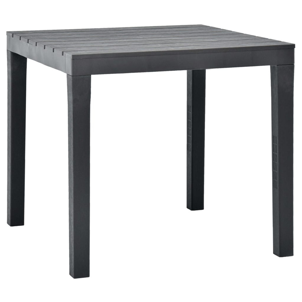 Table de jardin anthracite 78x78x72 cm plastique
