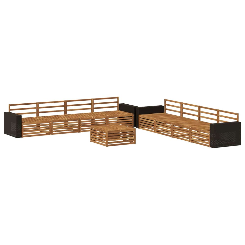 Ensemble de canapés d'extérieur 9 pc naturel