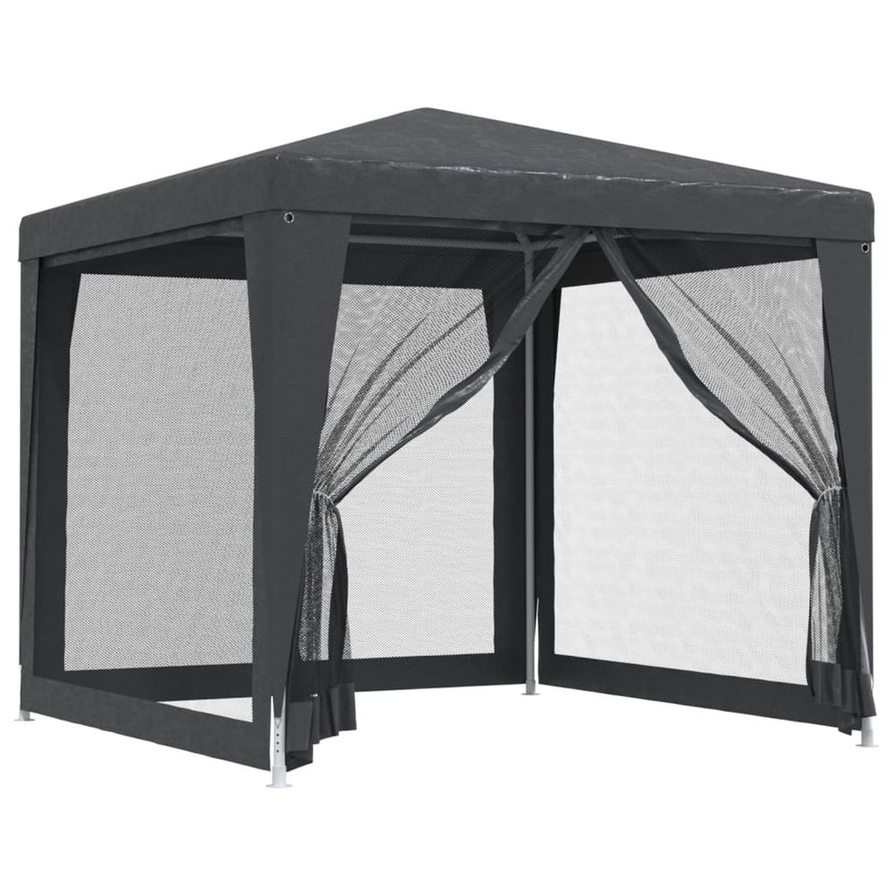Tente de fête 4 parois latérales en maille anthracite 2.5x2.5 m