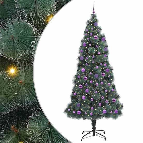 Arbre de noël artificiel pré-éclairé avec ensemble de boules