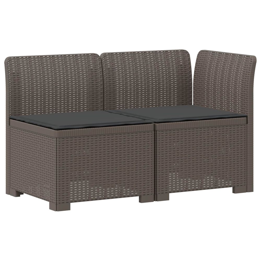 Canapé de jardin 2 places avec coussins look rotin 2 place pp