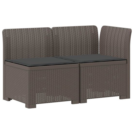 Canapé de jardin 2 places avec coussins look rotin 2 place pp