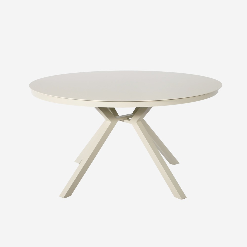 Table de jardin ronde aluminium et verre 6 places - orbis