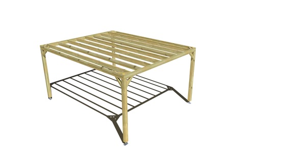 Pergola bois • 4m x 5m • indépendante • sens profondeur • livraison comprise