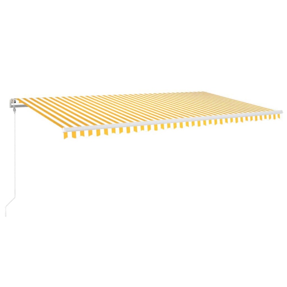 Auvent automatique capteur de vent/led 600x300cm jaune et blanc