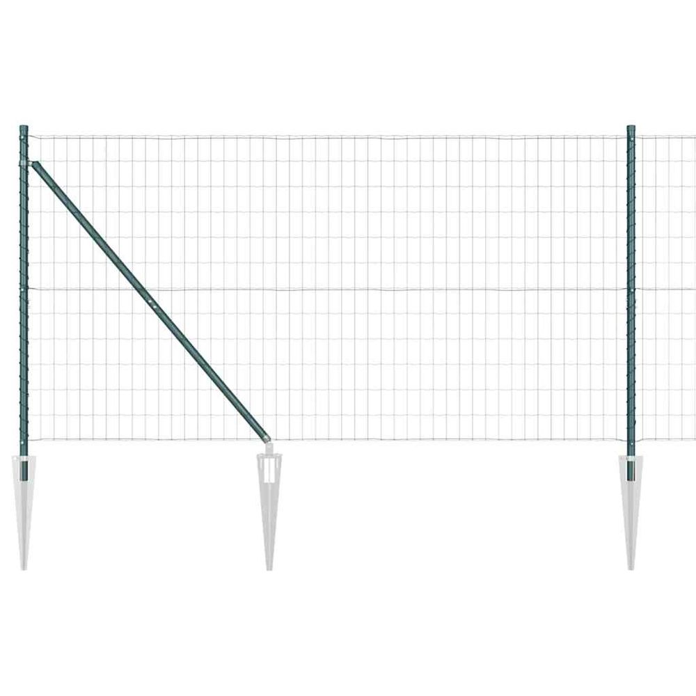 Clôture euro avec des pointes 10 x 1,2 m acier recouvert de pvc