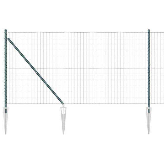 Clôture euro avec des pointes 10 x 1,2 m acier recouvert de pvc