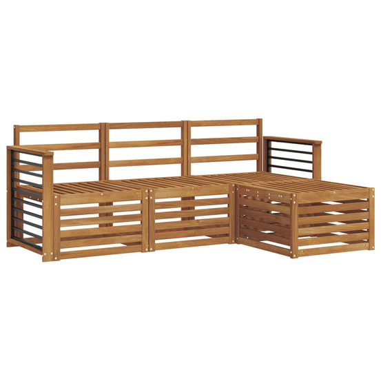 Ensembles de canapés 4 pcs naturel bois d'acacia massif
