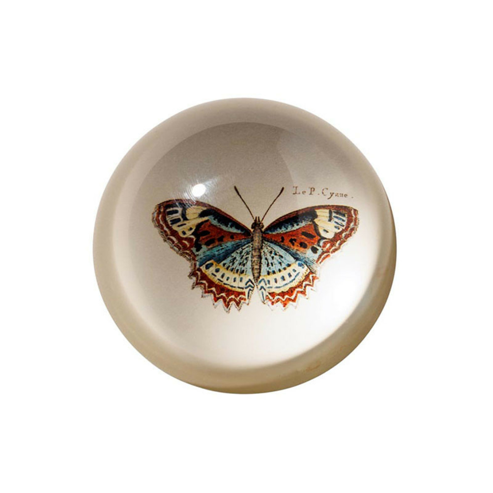 Presse papier papillon verre multicolores 4x8cm