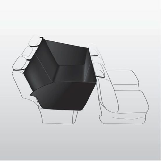 Housse de siège auto pour chiens 150 x 135 cm noir