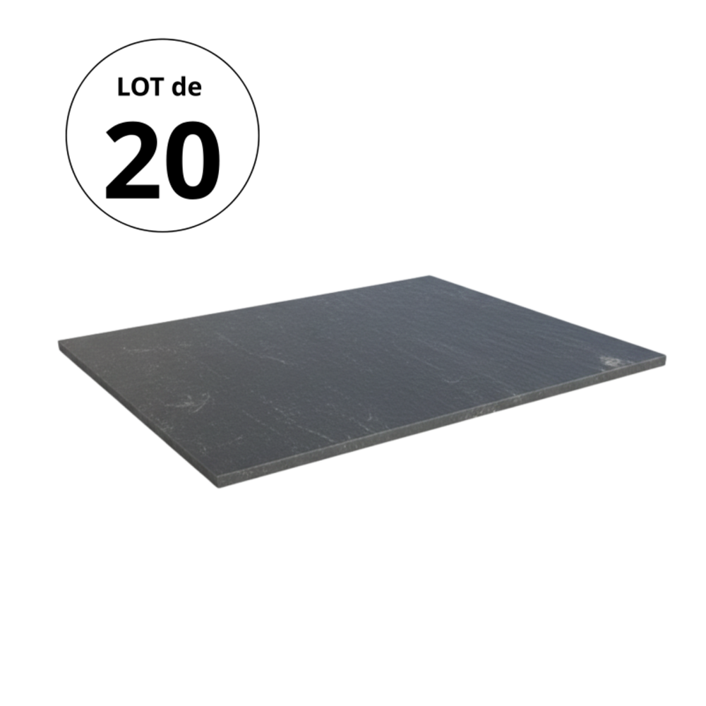 Pas japonais ardoise 50x25x3 cm - noir (lot de 20)