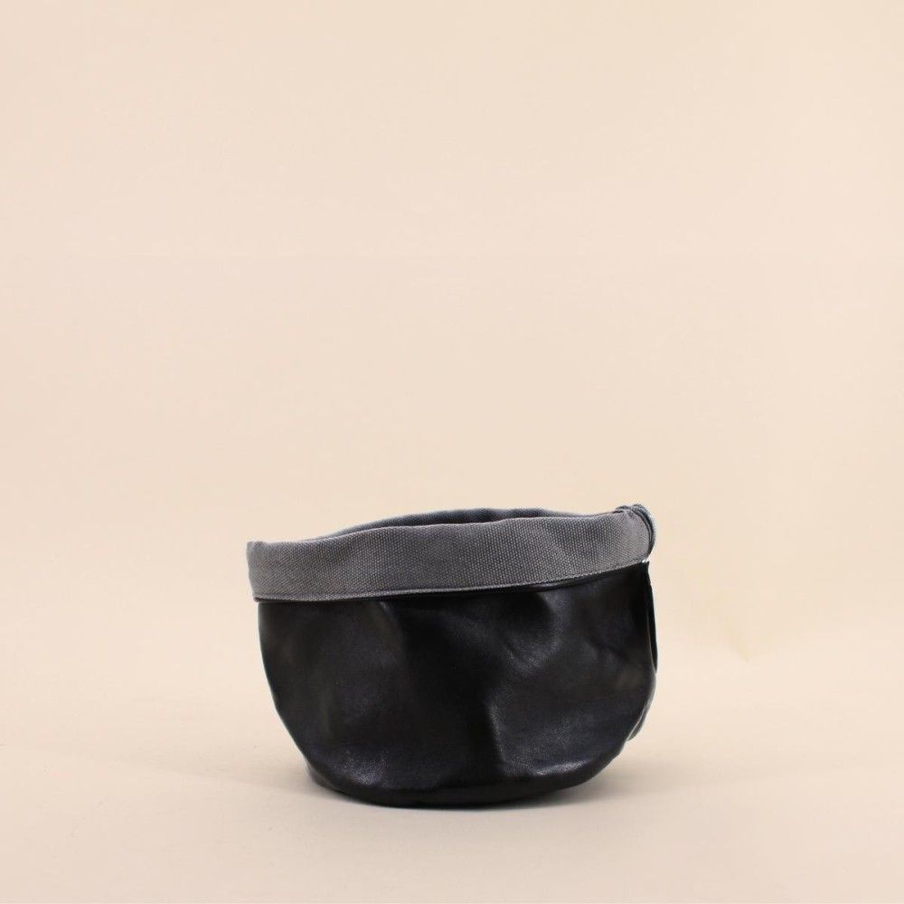 Panière reversible noire et grise 15cm