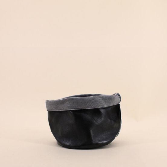 Panière reversible noire et grise 15cm