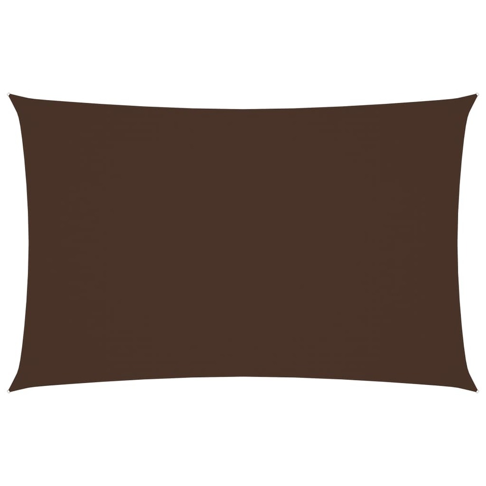 Voile toile d'ombrage parasol tissu oxford rectangulaire 4 x 7 m marron