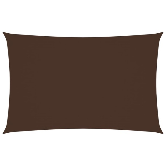 Voile toile d'ombrage parasol tissu oxford rectangulaire 4 x 7 m marron