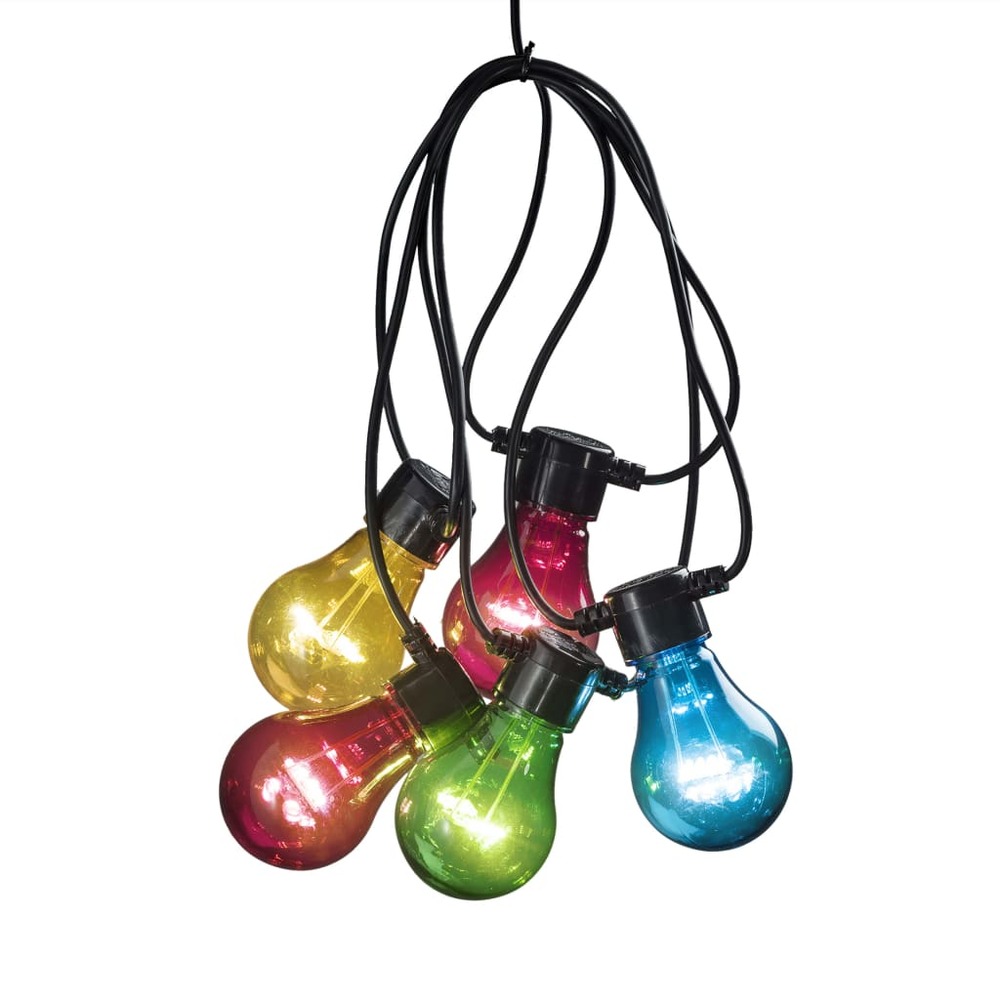 Guirlande lumineuse à 5 ampoules transparentes multicolore