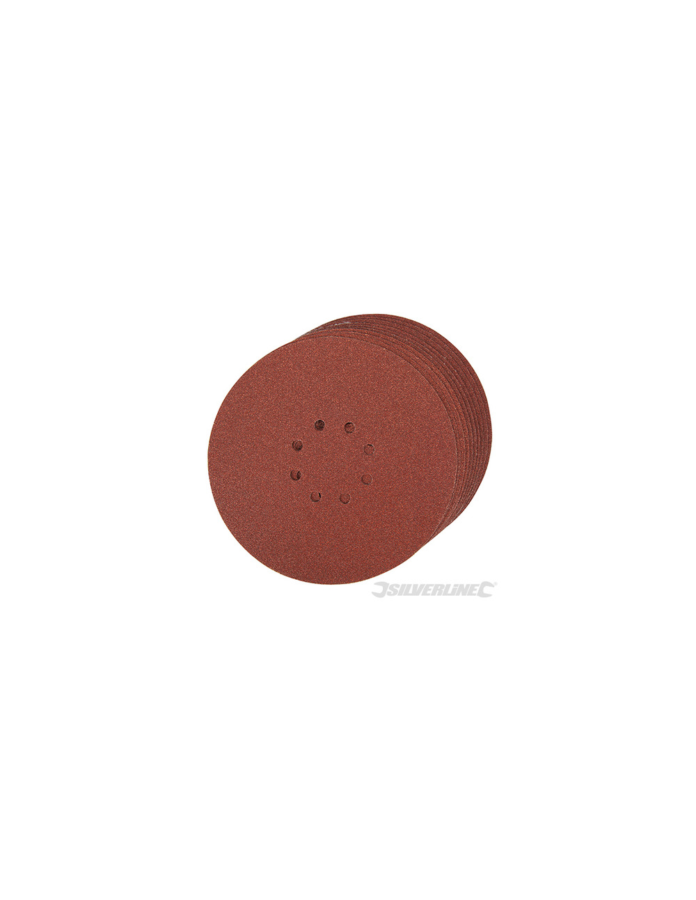 Silverline - lot de 10 disques auto-agrippants perforés 225 mm - grain 60