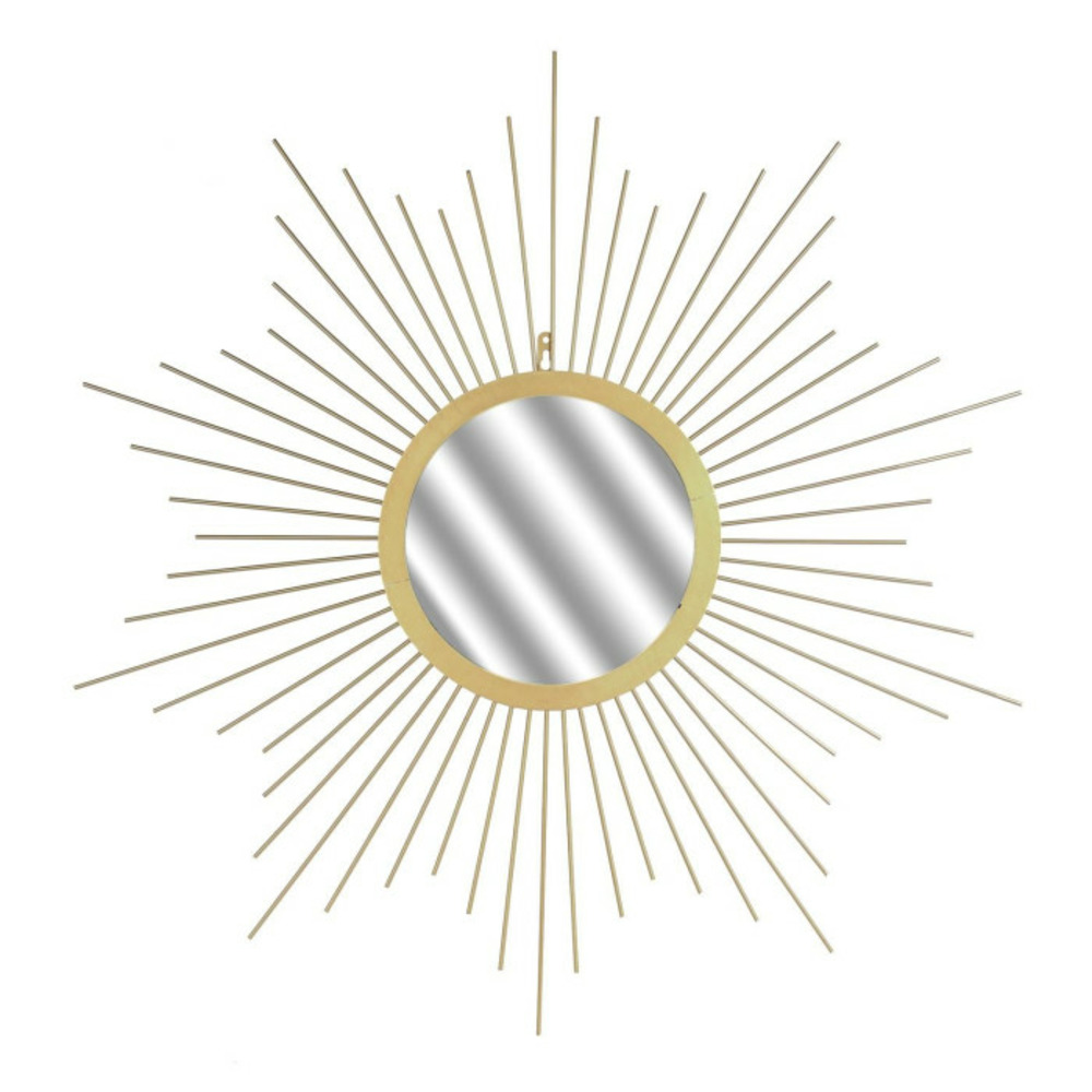 Miroir mural design soleil 66cm or