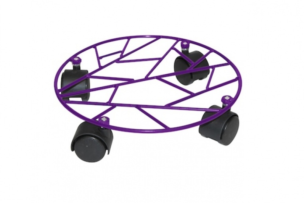 Supports de pots - trolleys - métal - oxford dia - 25 cm - aubergine