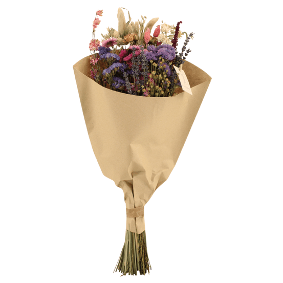 Fleurs sèches bouquet de campagne rose - h50 cm - ø20 cm