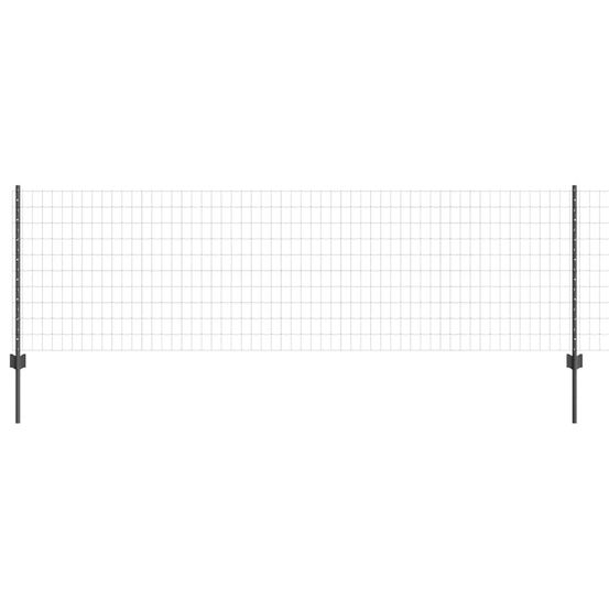 Clôture euro avec poteau 25 x 0,8 m acier recouvert de pvc gris