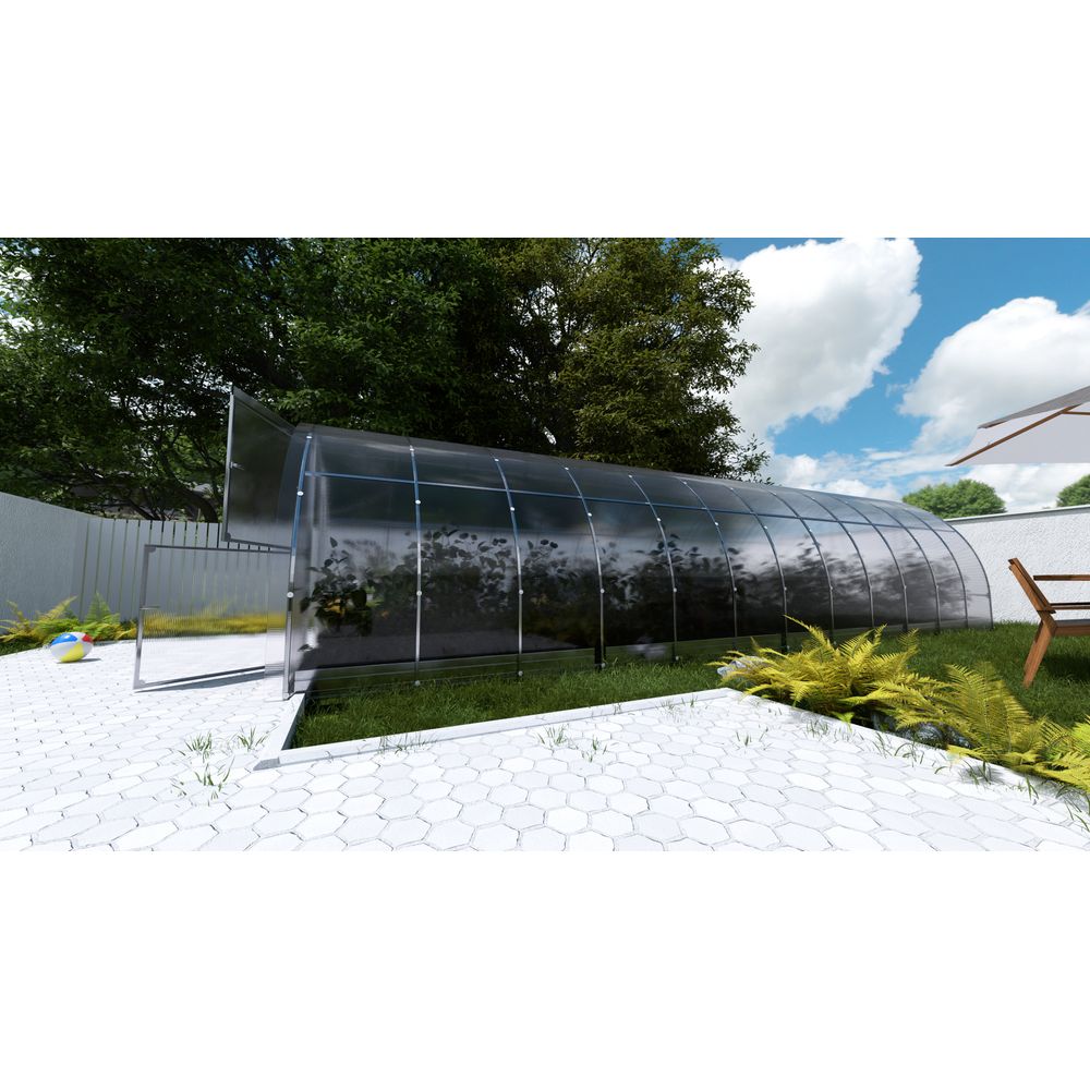 Serre en polycarbonate easy 24m² (3x8m), 6mm