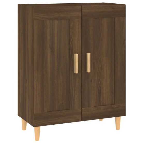 Buffet bahut commode armoire meuble de rangement organisateur cuisine salle de séjour salon 69,5 x 34 x 90 cm bois d'ingénier