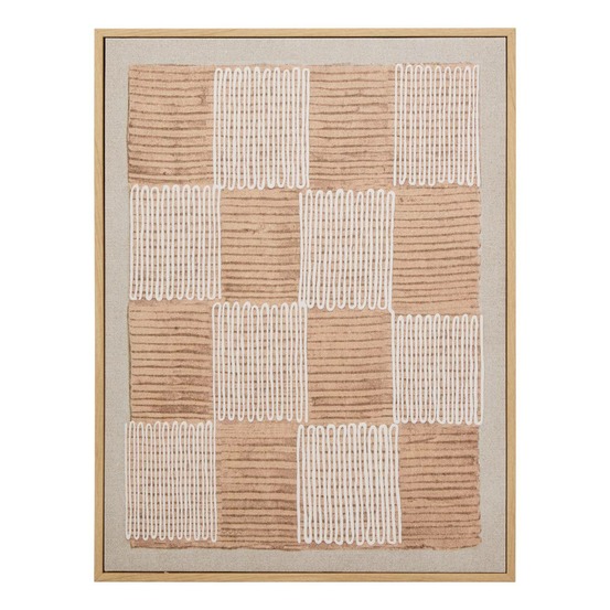 Toile imprimée baka 30x40cm marron