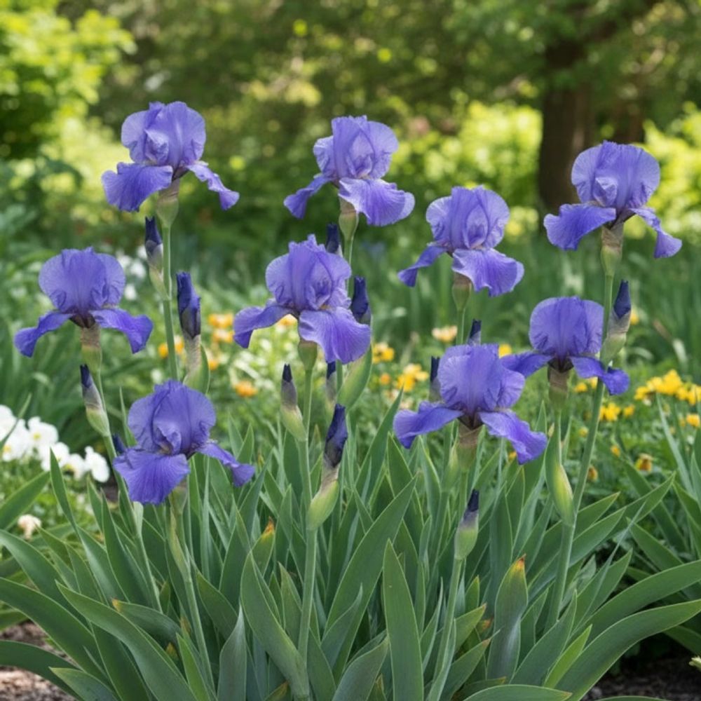 Iris des jardins crystal blue lot de 9 godets