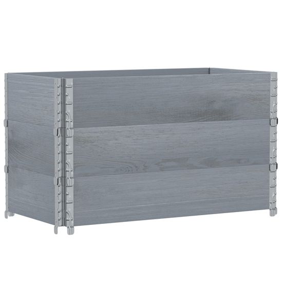 Jardinière d'extérieur gris 100x50 cm bois massif de pin