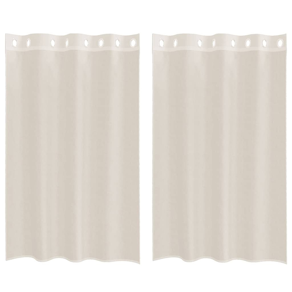 Rideaux en voile avec œillets 2 pcs crème 140x175 cm