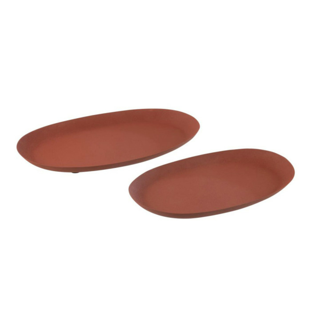 Lot de 2 plateaux en métal 