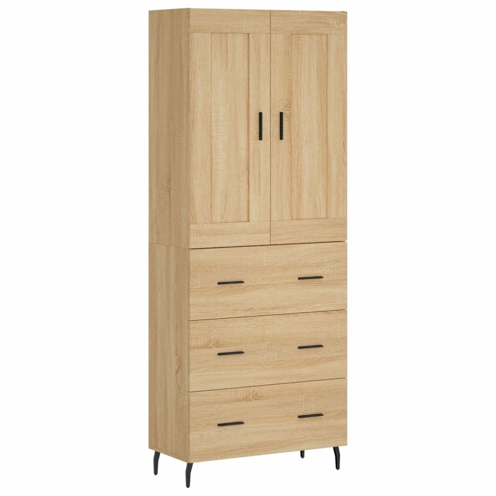 Buffet bahut commode armoire meuble de rangement organisateur cuisine salle de séjour salon haut sonoma 69,5 x 34 x 180 cm bo