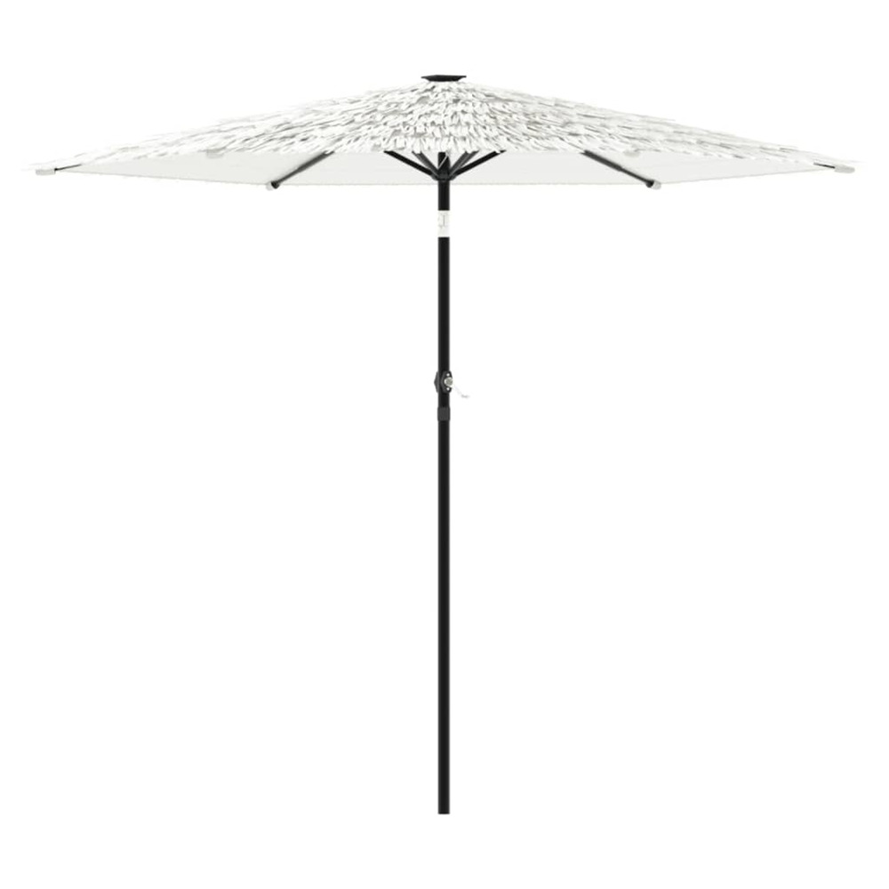 Parasol de jardin avec mât en acier blanc 268x268x226 cm