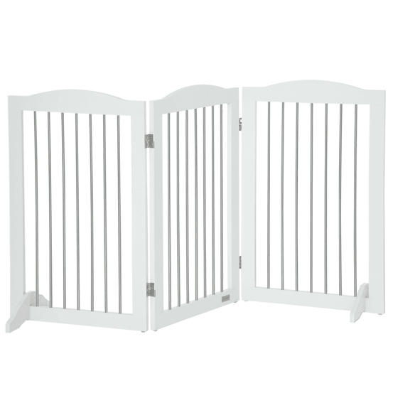 Barrière pour chien mdf blanc 154 x 80 cm pour portes et couloirs pliable