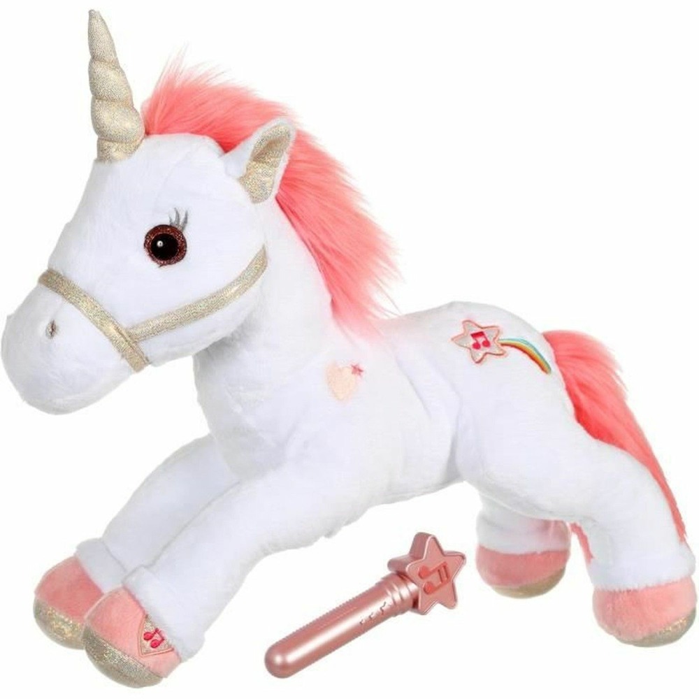 Licorne lica bella magique 35 cm - rose et blanc