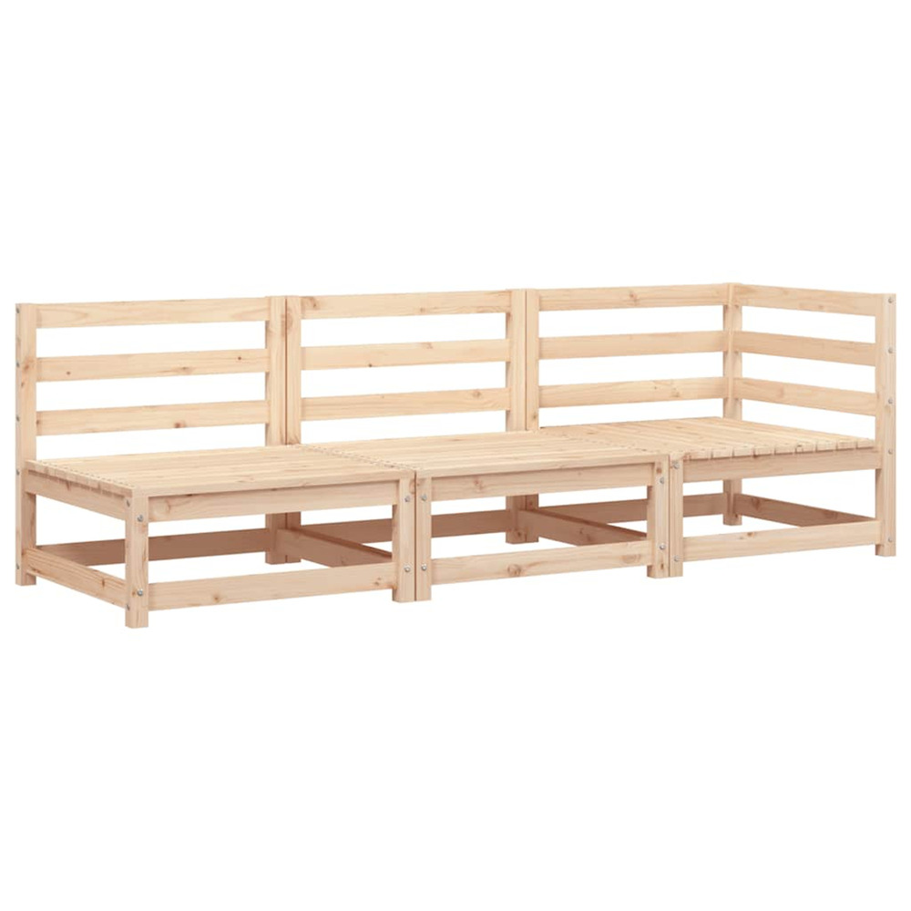 Canapé de jardin 3 places bois de pin massif