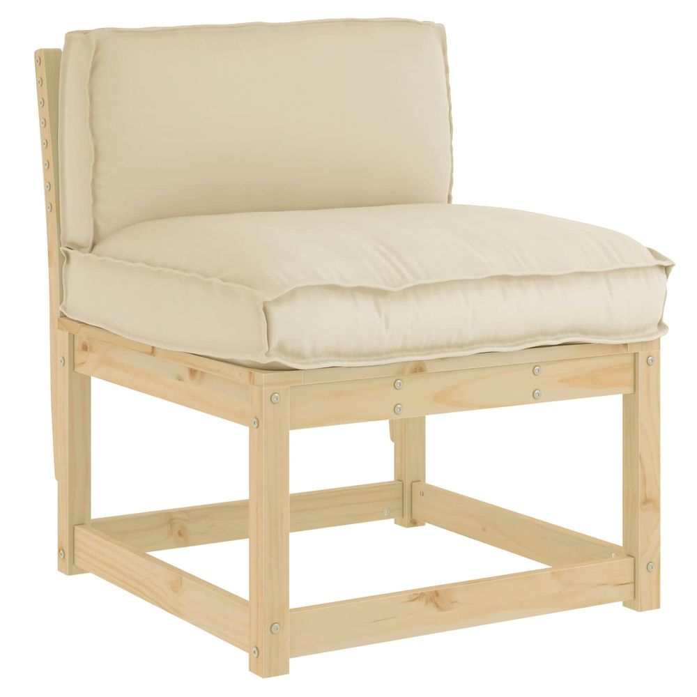 Coussin tissu oxford beige 70 x 40 x 12 cm