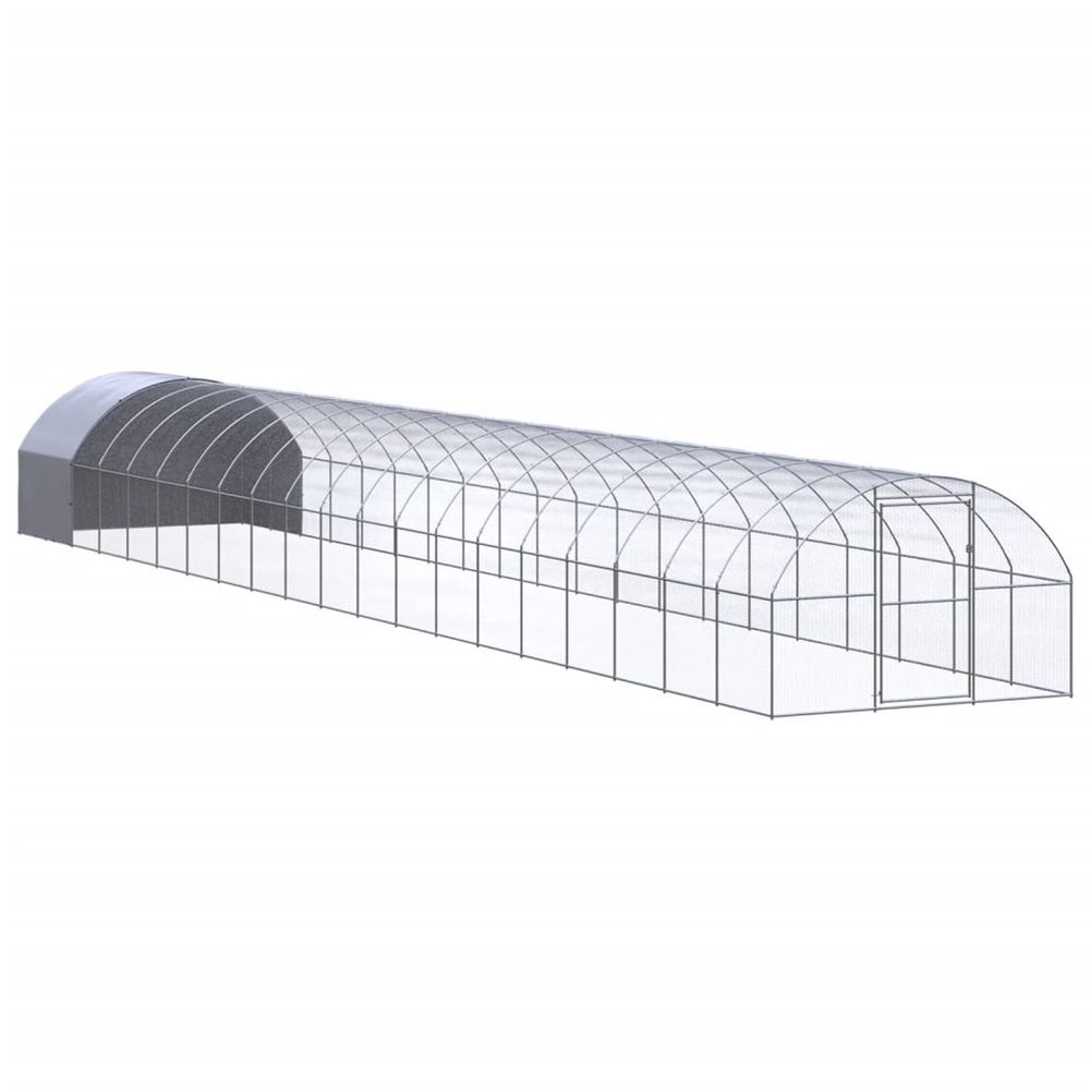 Poulailler d'extérieur 3x20x2 m acier galvanisé