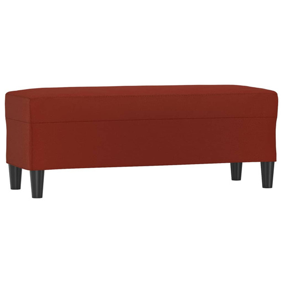 Banc rouge bordeaux 100x35x41 cm similicuir