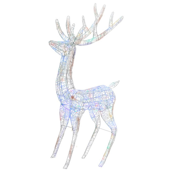 Renne de noël xxl acrylique 250 led 180 cm coloré