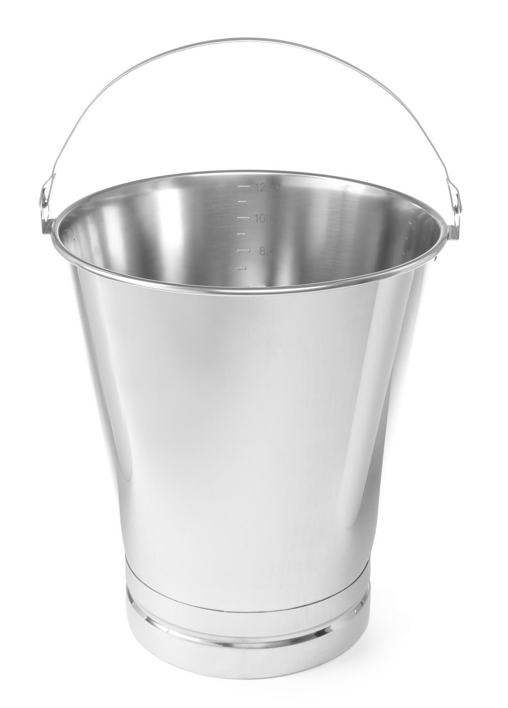 Sceau inox à anses fond rond-l2g