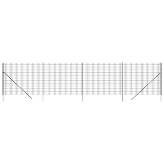 Clôture en treillis métallique anthracite 2,2x10 m
