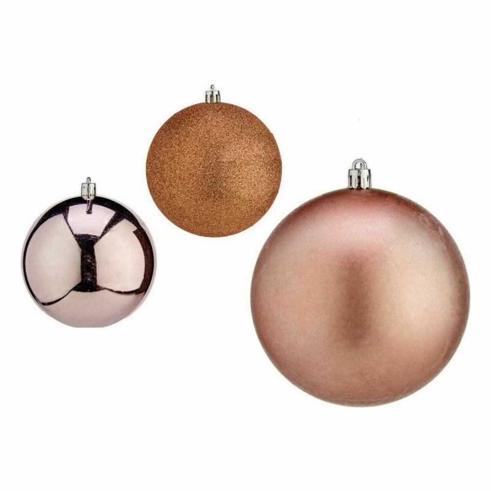 Boules de noël ø 10 cm rose plastique 10 x 11 x 10 cm