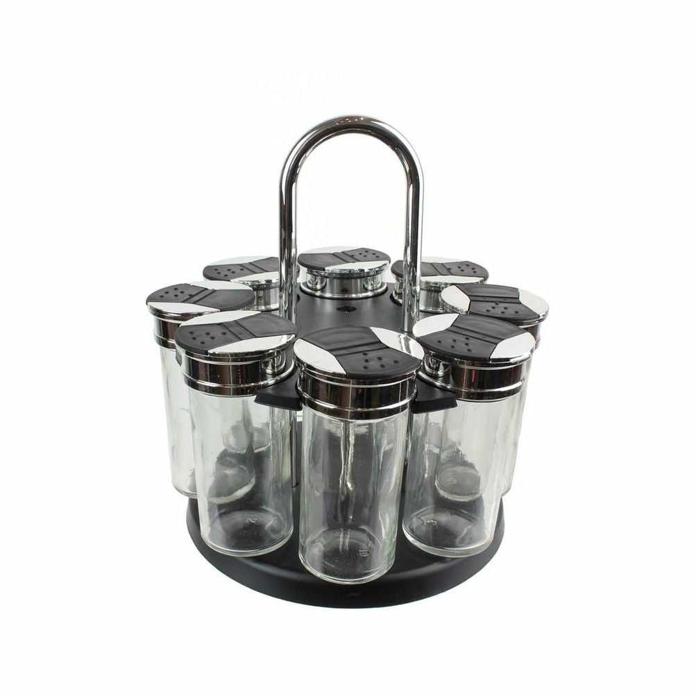 Carrousel à épices pots en verre 8 pots