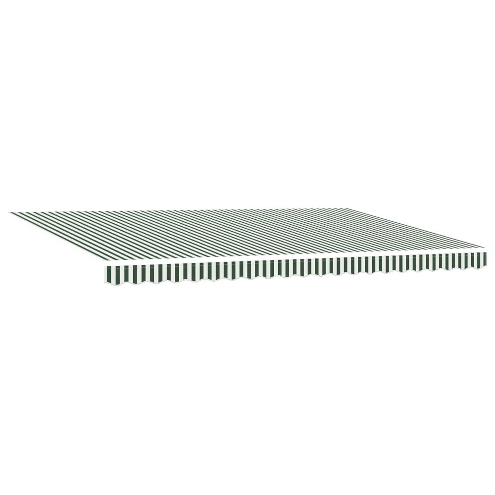 Auvent rétractable vert et blanc 500 × 300 cm